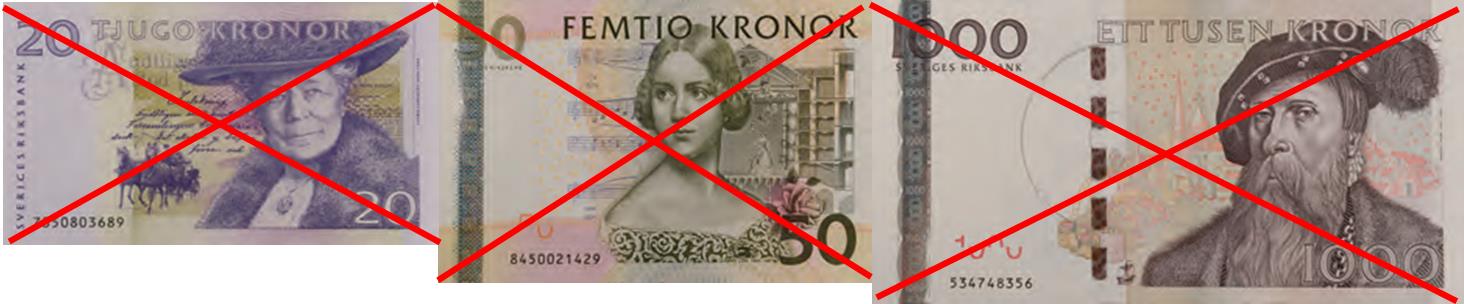 Schwedische Banknoten alt
